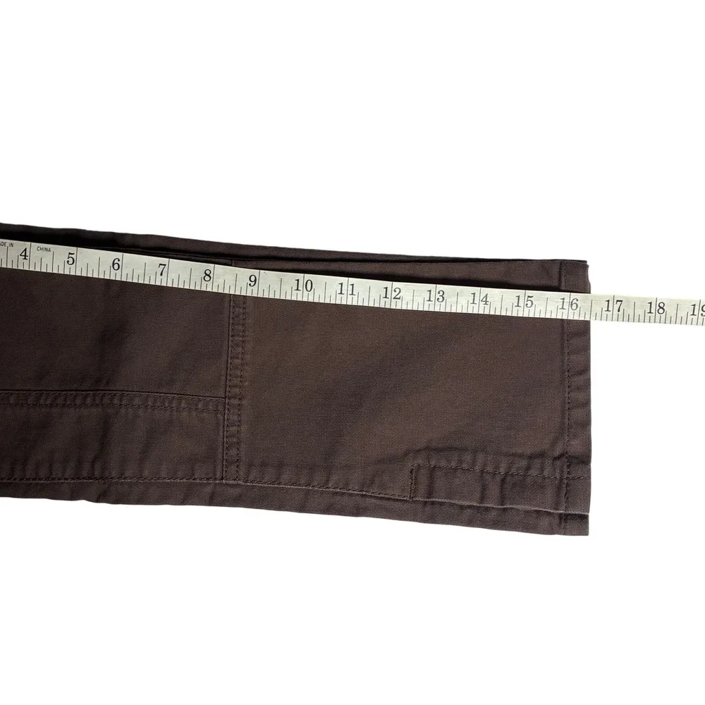 Old Navy Toddler Girls Brown Cargo Pants Size 4T Cotton Twill Satin Tie Waist